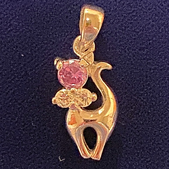 Sterling Silver Cat pendant - Picture 2 of 3